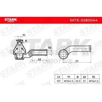 Tie Rod End Stark SKTE-0280044 SKTE-0280044 - photo 8