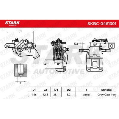 Brake Caliper Stark SKBC-0461301 SKBC-0461301 - photo 3