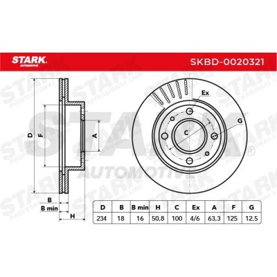 Brake Disc Stark SKBD-0020321 SKBD-0020321 - photo 3