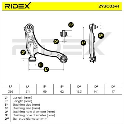 Control Arm RIDEX 273C0341 273C0341 - photo 11