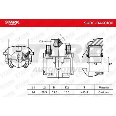 Brake Caliper Stark SKBC-0460180 SKBC-0460180 - photo 3