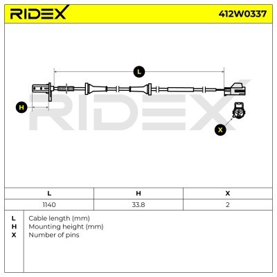 ABS Sensor RIDEX 412W0337 412W0337 - photo 6