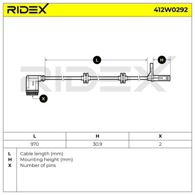 ABS Sensor RIDEX 412W0292 412W0292 - photo 6