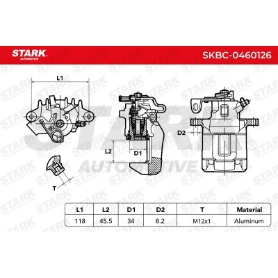 Brake Caliper Stark SKBC-0460126 SKBC-0460126 - photo 4