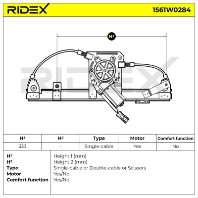 Window Regulator RIDEX 1561W0284 1561W0284 - photo 7