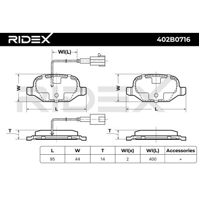 Brake Pads Set RIDEX 402B0716 402B0716 - photo 4