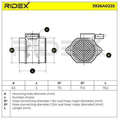 Air Mass Sensor RIDEX 3926A0225 3926A0225 - photo 6