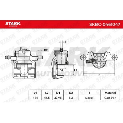 Brake Caliper Stark SKBC-0461047 SKBC-0461047 - photo 3