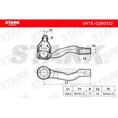 Tie Rod End Stark SKTE-0280132 SKTE-0280132 - photo 5