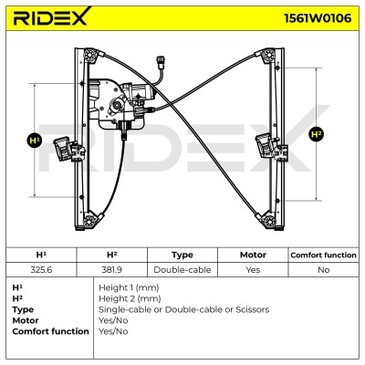 Window Regulator RIDEX 1561W0106 1561W0106 - photo 6