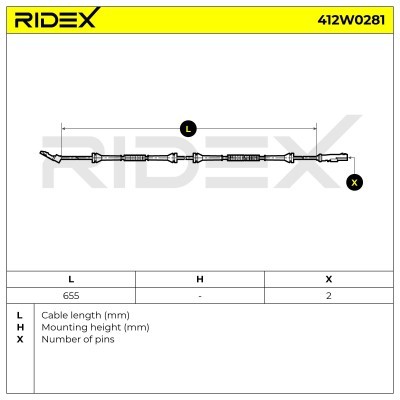 ABS Sensor RIDEX 412W0281 412W0281 - photo 5
