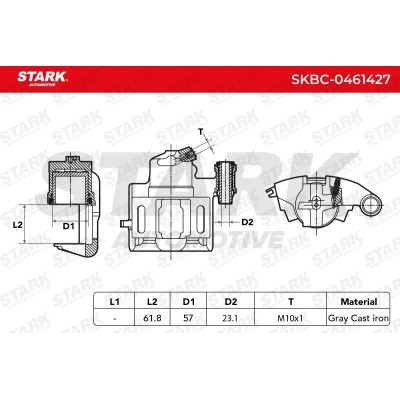 Brake Caliper Stark SKBC-0461427 SKBC-0461427 - photo 5