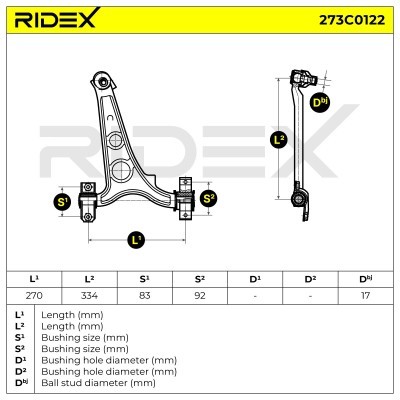 Control Arm RIDEX 273C0122 273C0122 - photo 8
