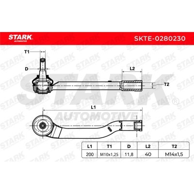 Tie Rod End Stark SKTE-0280230 SKTE-0280230 - photo 5