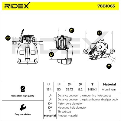 Brake Caliper RIDEX 78B1065 78B1065 - photo 5