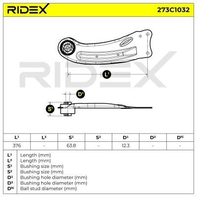 Control Arm RIDEX 273C1032 273C1032 - photo 6
