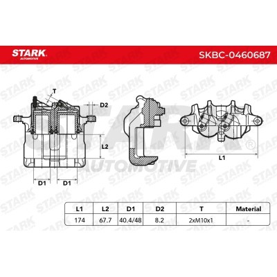 Brake Caliper Stark SKBC-0460687 SKBC-0460687 - photo 6