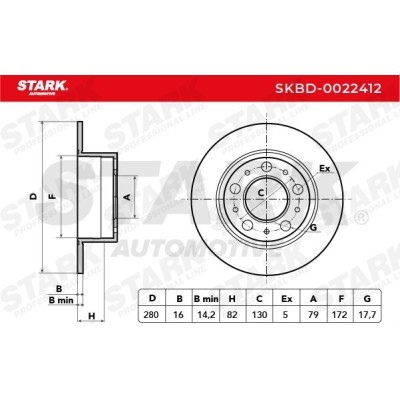 Brake Disc Stark SKBD-0022412 SKBD-0022412 - photo 3