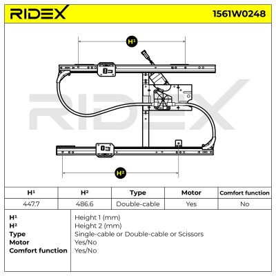 Window Regulator RIDEX 1561W0248 1561W0248 - photo 6