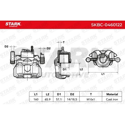Brake Caliper Stark SKBC-0460122 SKBC-0460122 - photo 5