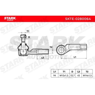 Tie Rod End Stark SKTE-0280064 SKTE-0280064 - photo 5