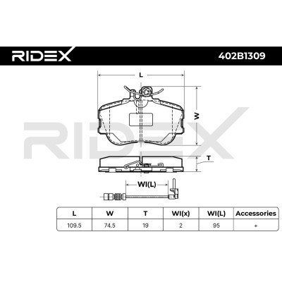 Brake Pads Set RIDEX 402B1309 402B1309 - photo 8