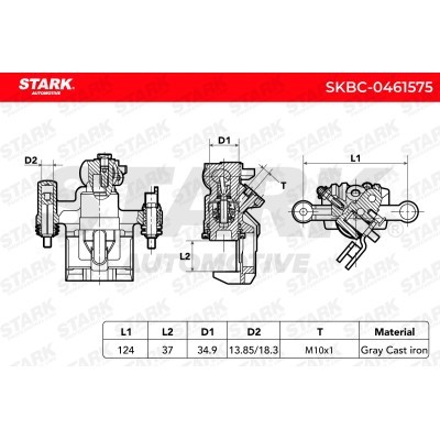 Brake Caliper Stark SKBC-0461575 SKBC-0461575 - photo 3