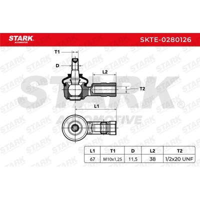 Tie Rod End Stark SKTE-0280126 SKTE-0280126 - photo 4