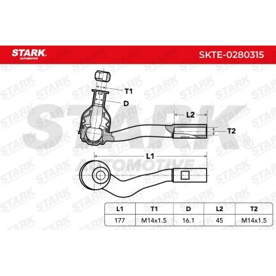 Tie Rod End Stark SKTE-0280315 SKTE-0280315 - photo 8