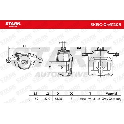 Brake Caliper Stark SKBC-0461209 SKBC-0461209 - photo 6
