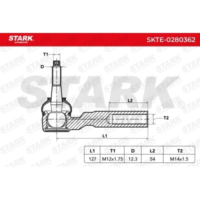 Tie Rod End Stark SKTE-0280362 SKTE-0280362 - photo 6