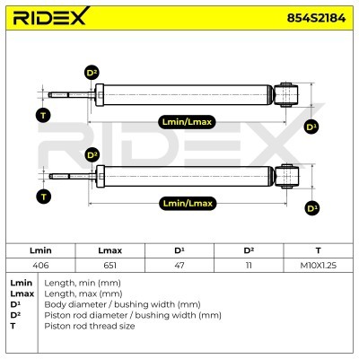 Shock Absorber RIDEX 854S2184 854S2184 - photo 8