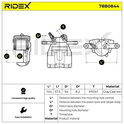 Brake Caliper RIDEX 78B0844 78B0844 - photo 6