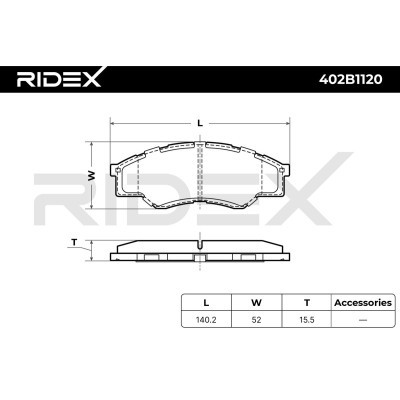 Brake Pads Set RIDEX 402B1120 402B1120 - photo 7