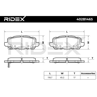 Brake Pads Set RIDEX 402B1465 402B1465 - photo 6