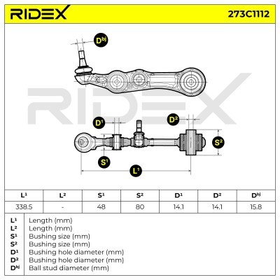 Control Arm RIDEX 273C1112 273C1112 - photo 5