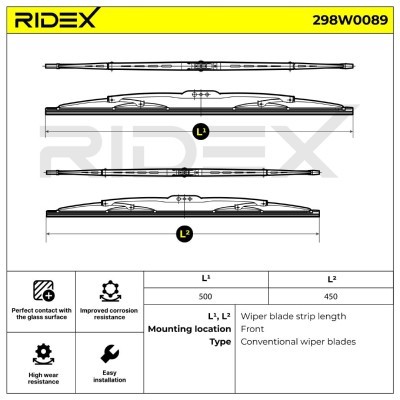 Wiper Blade RIDEX 298W0089 298W0089 - photo 5