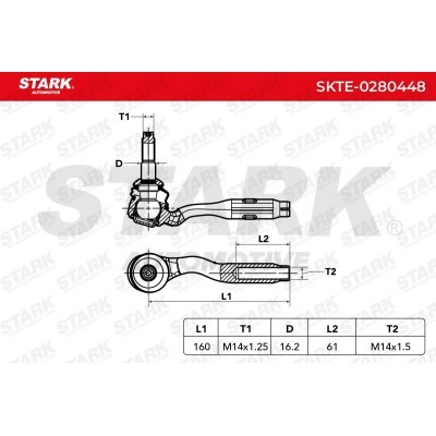 Tie Rod End Stark SKTE-0280448 SKTE-0280448 - photo 6