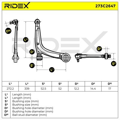 Control Arm RIDEX 273C2647 273C2647 - photo 7