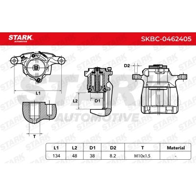 Brake Caliper Stark SKBC-0462405 SKBC-0462405 - photo 3