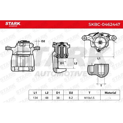 Brake Caliper Stark SKBC-0462447 SKBC-0462447 - photo 3