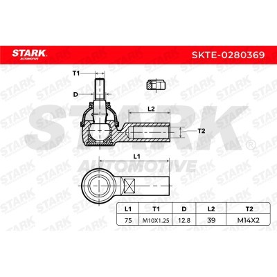 Tie Rod End Stark SKTE-0280369 SKTE-0280369 - photo 5