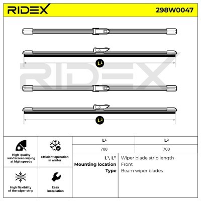 Wiper Blade RIDEX 298W0047 298W0047 - photo 6