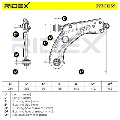 Control Arm RIDEX 273C1239 273C1239 - photo 7