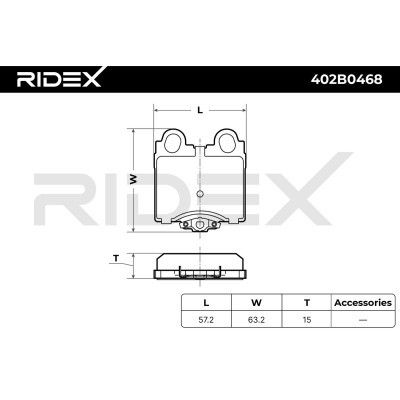 Brake Pads Set RIDEX 402B0468 402B0468 - photo 7