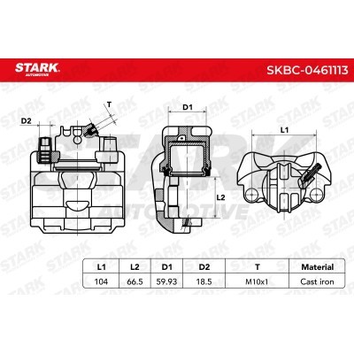 Brake Caliper Stark SKBC-0461113 SKBC-0461113 - photo 6