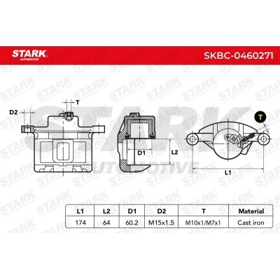Brake Caliper Stark SKBC-0460271 SKBC-0460271 - photo 7