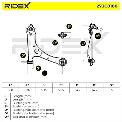 Control Arm RIDEX 273C0180 273C0180 - photo 5