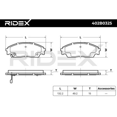 Brake Pads Set RIDEX 402B0325 402B0325 - photo 8