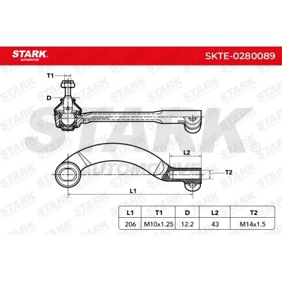 Tie Rod End Stark SKTE-0280089 SKTE-0280089 - photo 5